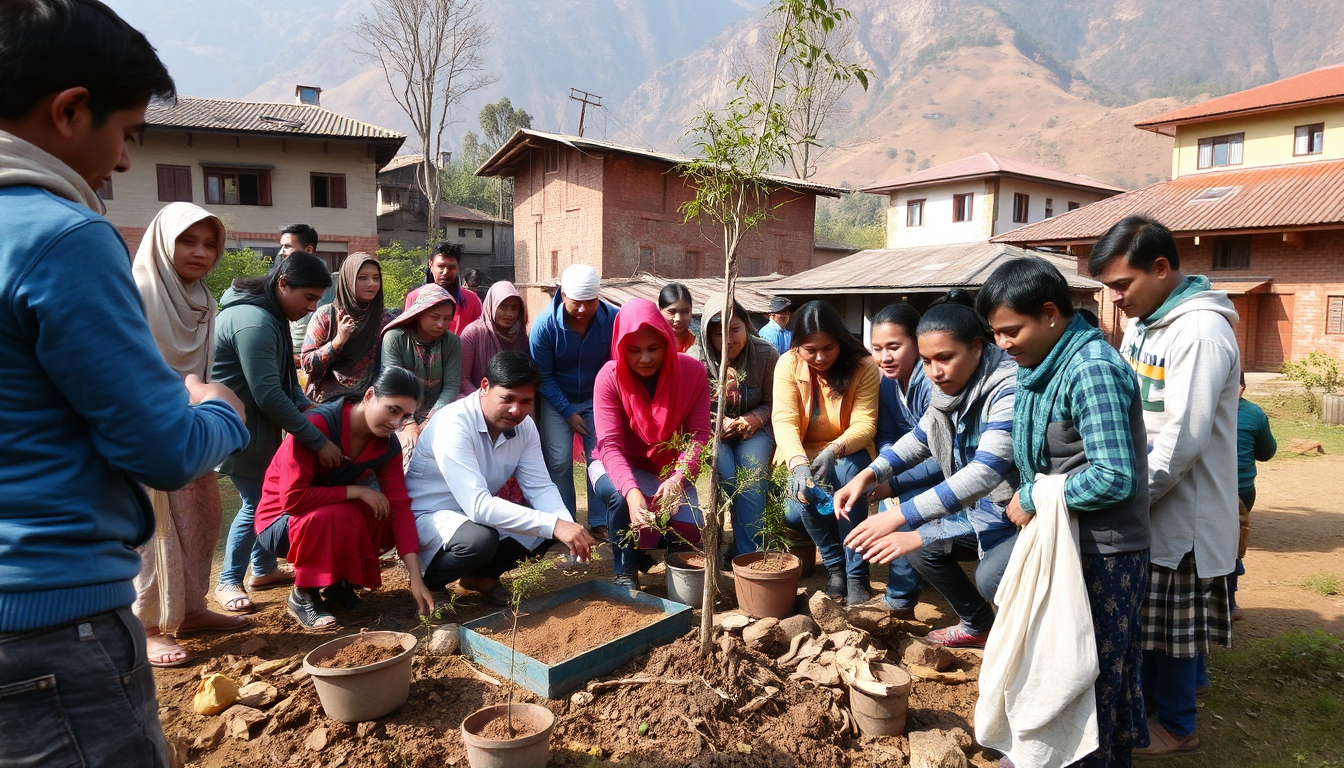 Community volunteering in Nepal